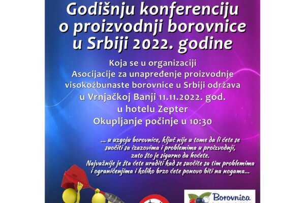 konferencija o proizvodnji borovnice u srbiji 2022